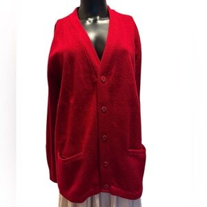 Elegant Red Women's Cardigan